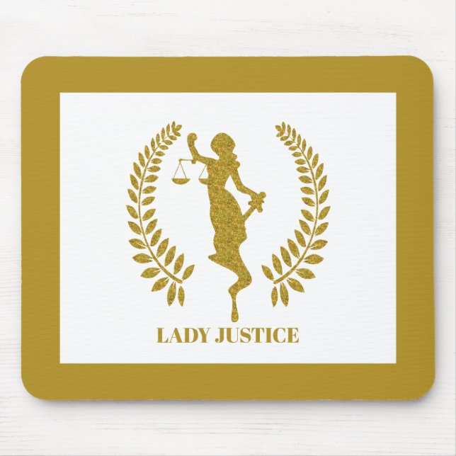 Tapis De Souris logo Gold Lady Justice (Devant)