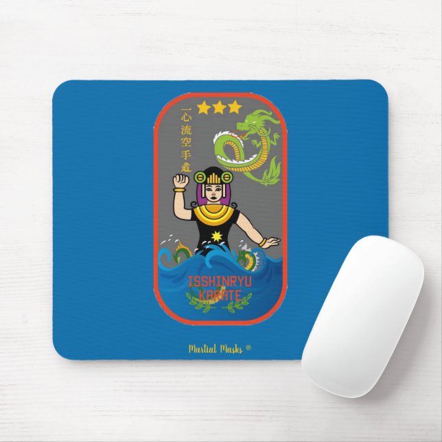 Tapis De Souris Logo Isshin Ryu (Avec souris)