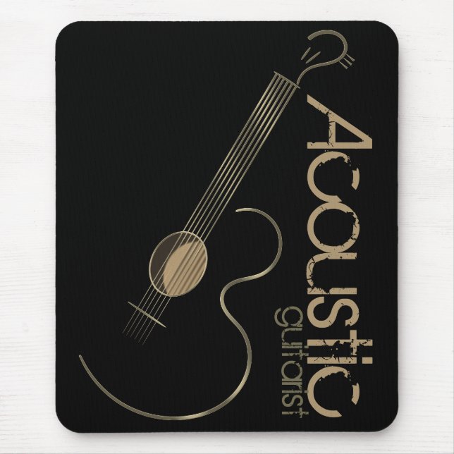 Tapis De Souris Logo Mousepad de guitare acoustique (Devant)