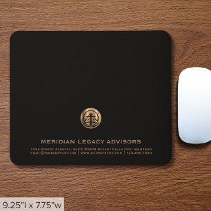 Tapis De Souris Logo noir de luxe en cuivre