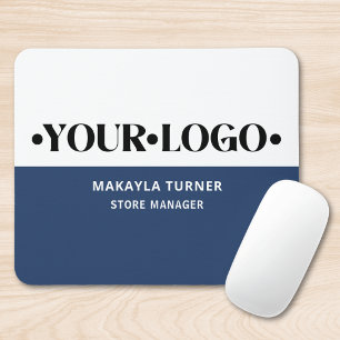 Tapis De Souris Logo personnalisé bleu