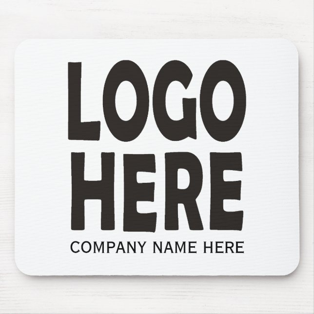 Tapis De Souris Logo personnalisé d'entreprise noire (Devant)