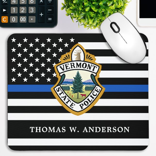 Tapis De Souris Logo personnalisé du service de police Police (Créateur téléchargé)
