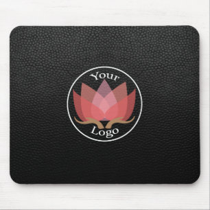 Tapis De Souris LOGO Personnalisé En Cuir Noir