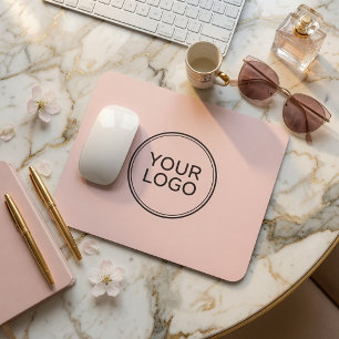 Tapis De Souris Logo personnalisé rose Marque d'entreprise personn