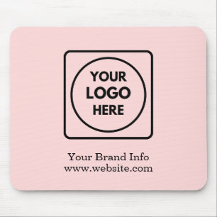 Tapis De Souris Logo Rose   Design Corporatif Minimaliste Moderne