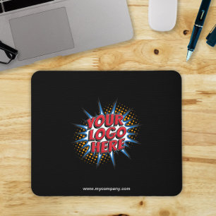 Tapis De Souris Logo Télécharger Moderne Simple Noir