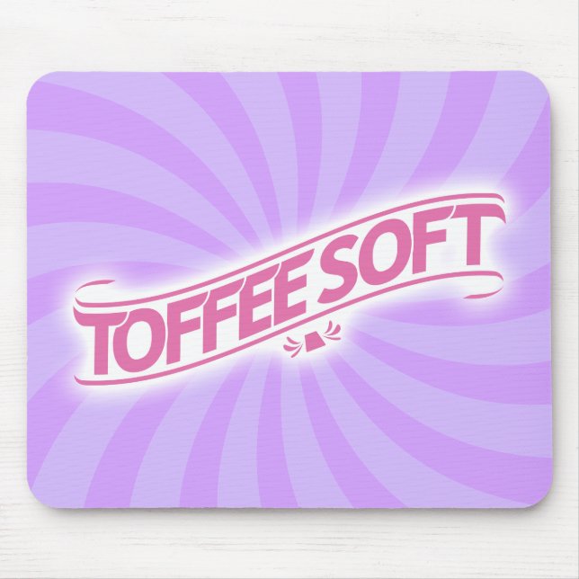 Tapis De Souris Logo ToffeeSoft Mousepad - Rose (Devant)