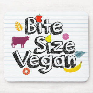 Tapis De Souris Logo végétalien de Mousepad de taille de morsure