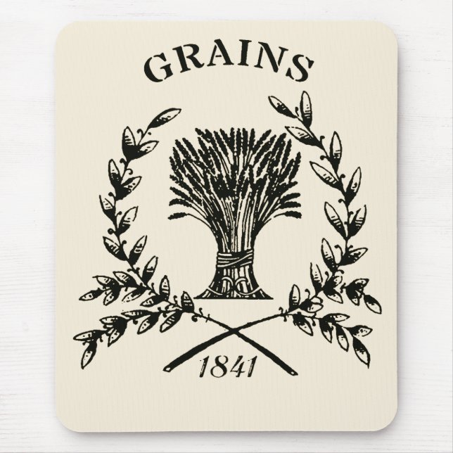 Tapis De Souris Logo vintage du sac à grains (Devant)
