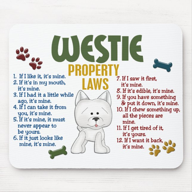 Tapis De Souris Lois 4 de propriété de Westie (Devant)