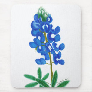 Tapis De Souris Lone Star Bluebonnet Mousepad