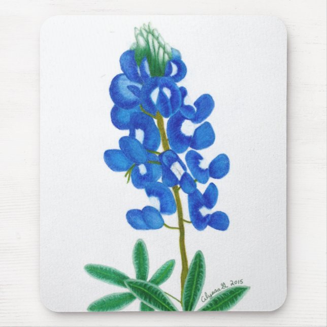 Tapis De Souris Lone Star Bluebonnet Mousepad (Devant)