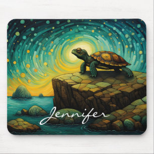 Tapis De Souris Lonely Turtle pense à vous nom
