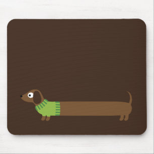 Tapis De Souris Longue illustration mignonne de teckel
