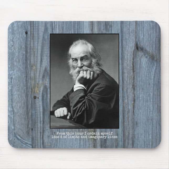 Tapis De Souris "Loos'd citation rustique de Walt Whitman de (Devant)