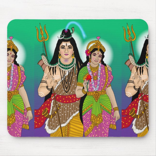 Tapis De Souris Lord Shiv-Parvati Mouse Pad (Devant)