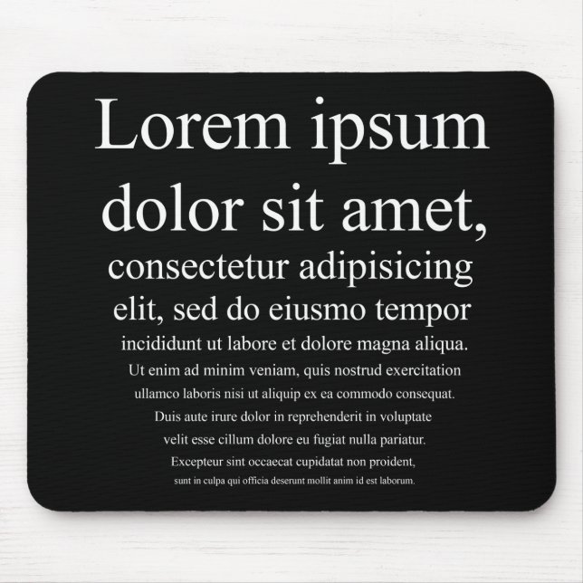 Tapis De Souris Lorem Ipsum (Devant)
