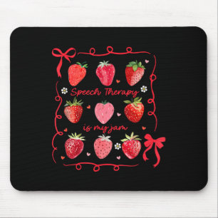 Tapis De Souris L'orthophonie est ma tasse de fraise Arc-en-ciel S