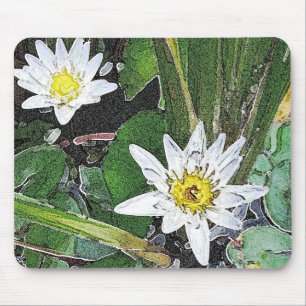 TAPIS DE SOURIS LOTUS GRAPHIQUE ART MOUSEPAD