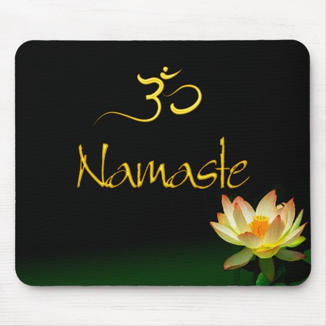 Tapis De Souris Lotus Namaste mousepad avec om (Devant)