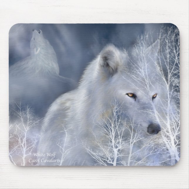Tapis De Souris Loup blanc (Devant)