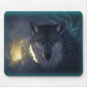 Tapis De Souris Loup d'imaginaire