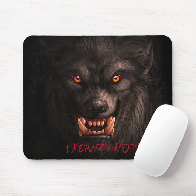 Tapis De Souris Loup-garou (Lycanthropie) Mousepad (Avec souris)