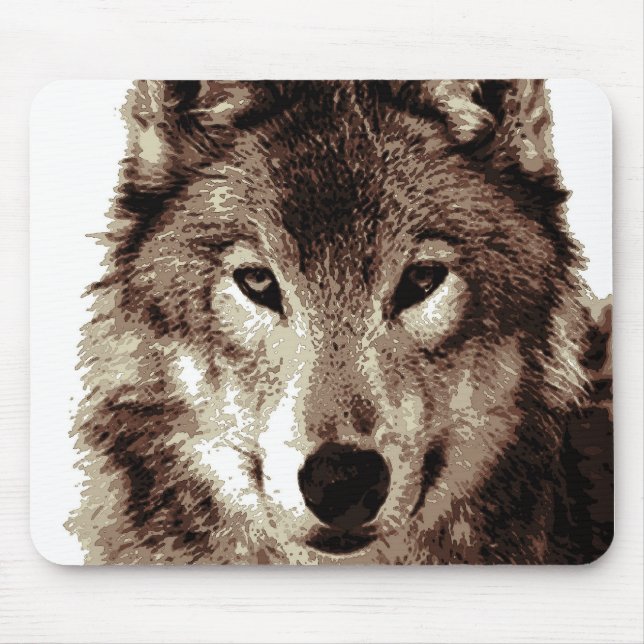 Tapis De Souris Loup gris (Devant)