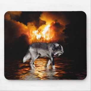 Tapis De Souris Loup gris Mousepad