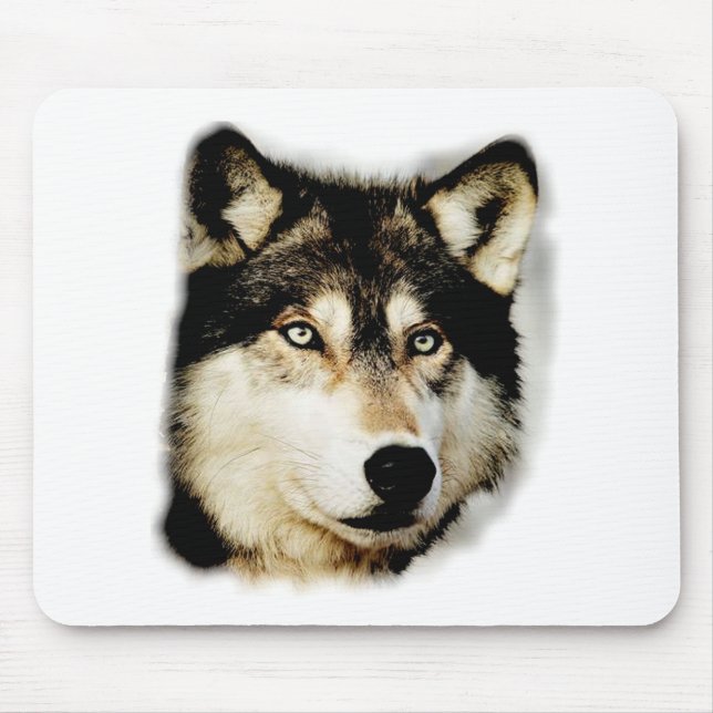Tapis De Souris Loup motivationnel unique (Devant)