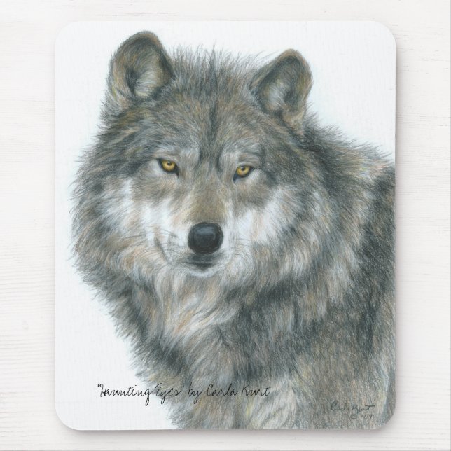 Tapis De Souris Loup Mousepad (Devant)