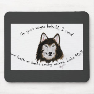 Tapis De Souris Loup Mousepad religieux