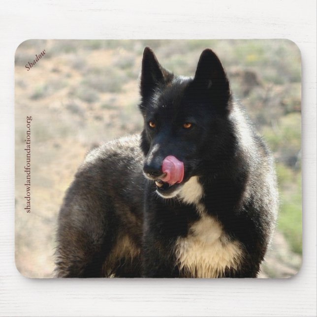 Tapis De Souris Loup noir Mousepad (Devant)