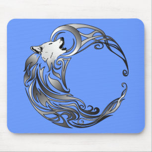 Tapis De Souris Loup tribal - ombragé