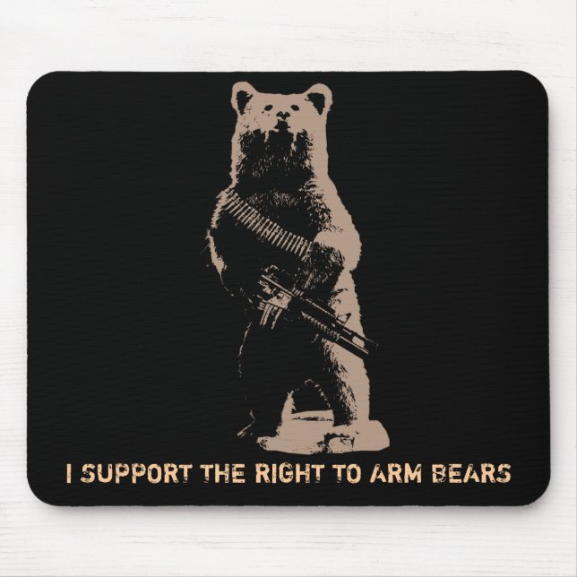 Tapis De Souris L'ours arme l'ours gris (Devant)