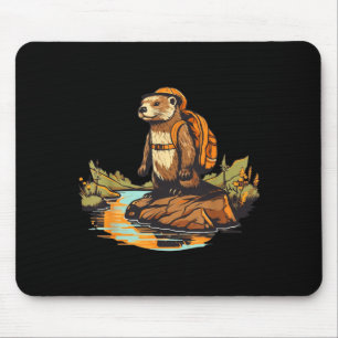 Tapis De Souris Loutre de rivière randonnée animal extérieur