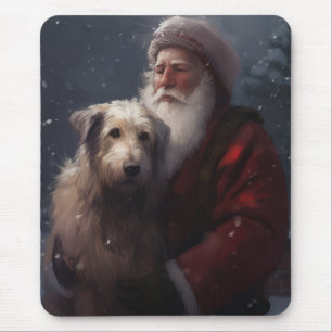 Tapis De Souris Louveteau avec le Père Noël Noël Festif