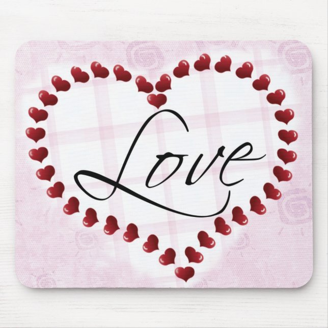 Tapis De Souris Love Candy Hearts mousepad (Devant)