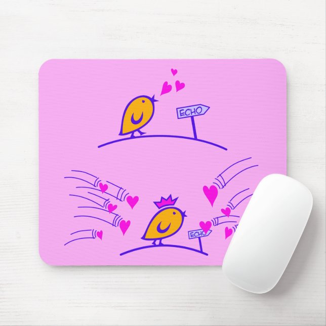 Tapis De Souris LOVE ECHO - Comic Birds Tweetlercools 3 (Avec souris)