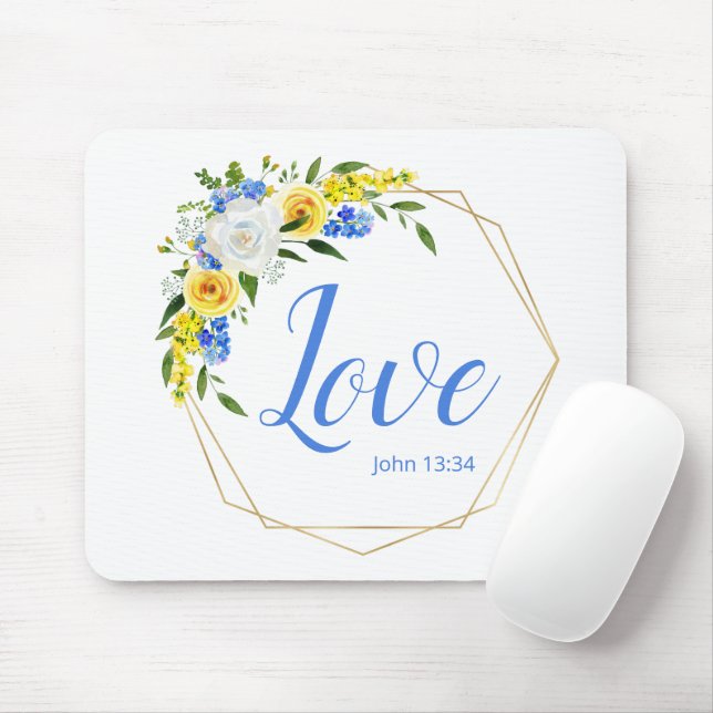Tapis De Souris Love Floral (Avec souris)