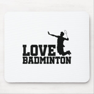 Tapis De Souris Love Graphic Badminton Joueur navette Joueur Sport