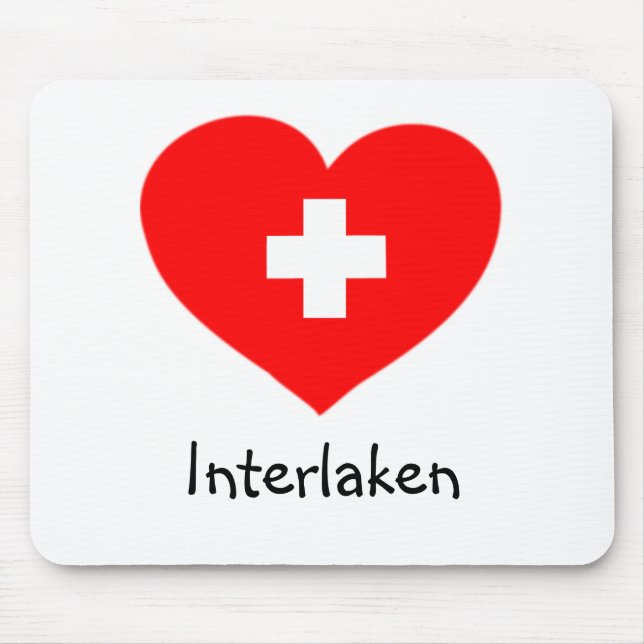 Tapis De Souris Love Interlaken - Coeur suisse mousepad (Devant)