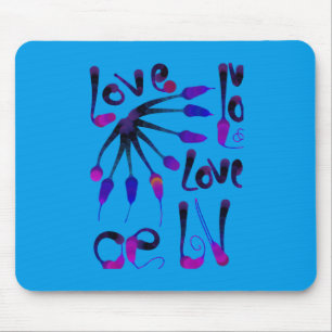 TAPIS DE SOURIS LOVE_MODERN_BLUE_SO CUTE