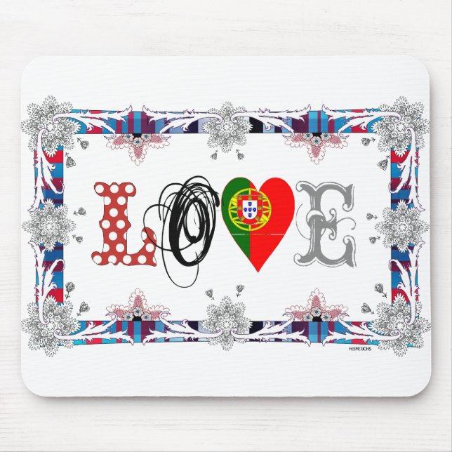 Tapis De Souris Love Portugal (Devant)
