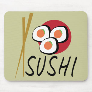 Tapis De Souris Love Sushi Planète Organique Mousepads