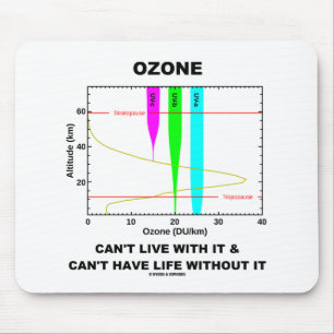 Tapis De Souris L'ozone ne peut pas vivre avec lui ne peut pas