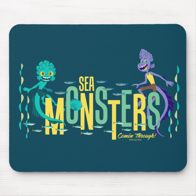 Tapis De Souris Luca | Des Monstres De Mer Arrivent ! (Devant)