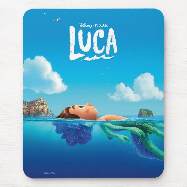 Tapis De Souris Luca | Poster Théâtral Luca Monster Humain & Mer (Devant)