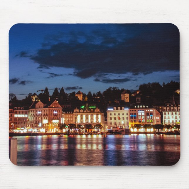Tapis De Souris Lucerne la nuit (Devant)
